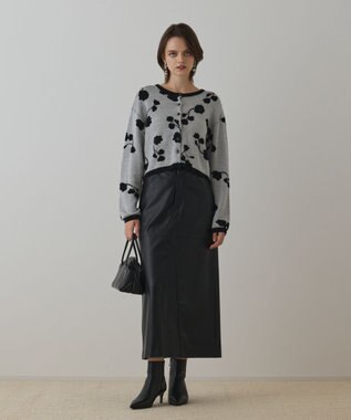 GRACE CONTINENTAL フクレジャガードニットカーディガン