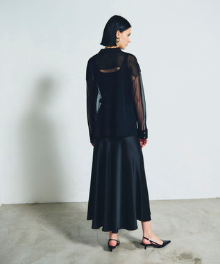 GRACE CONTINENTAL ニットシアーシャツ ブラック