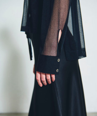 GRACE CONTINENTAL ニットシアーシャツ ブラック