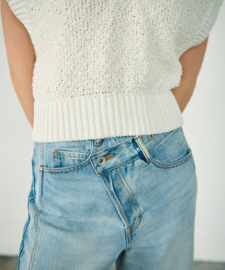 GRACE CONTINENTAL カノコショートニットトップ ホワイト