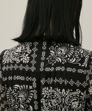 GRACE CONTINENTAL ペイズリーカレイドプリントワンピース ブラック