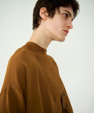 GRACE CONTINENTAL ショートドルマンニットカーディガン ブラウン