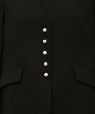 GRACE CONTINENTAL トリアセケープスリーブジャケット ブラック