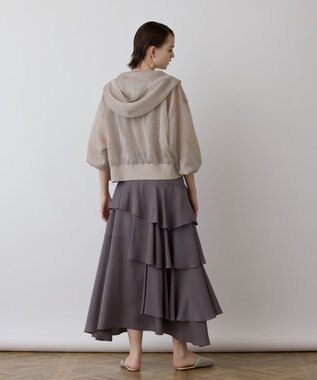 GRACE CONTINENTAL シアーニットパーカー ベージュ