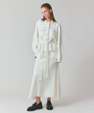 GRACE CONTINENTAL ニットワークジャケット ホワイト