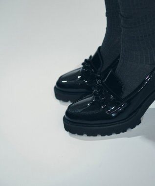 GRACE CONTINENTAL LUCA GROSSI ビットパテントヒール ブラック