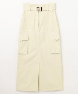 GRACE CONTINENTAL ツイルワークスカート イエロー