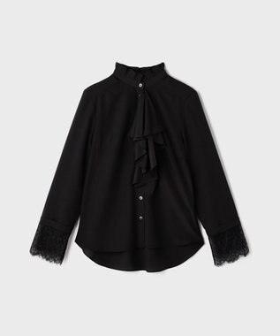 GRACE CONTINENTAL ラッフルブラウス ブラック