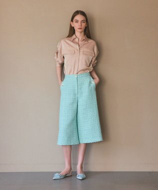 GRACE CONTINENTAL ツイードクロップドパンツ