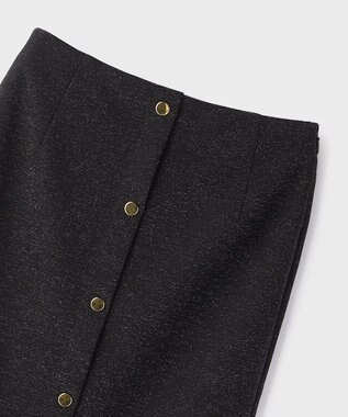 GRACE CONTINENTAL ラメカットスカート ブラック