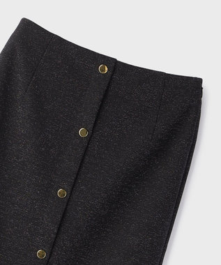GRACE CONTINENTAL ラメカットスカート ブラック