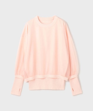 GRACE CONTINENTAL シアーニットトップ ピンク