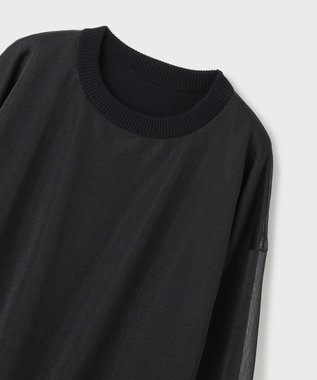 GRACE CONTINENTAL シアーニットトップ ブラック