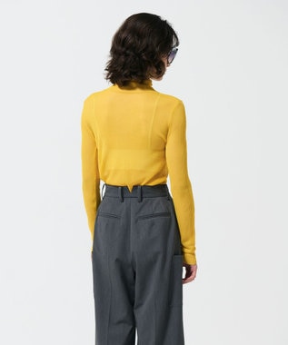 GRACE CONTINENTAL シアーリブタートルトップ イエロー
