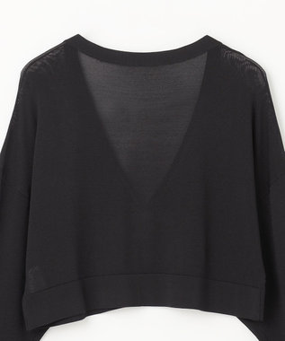 GRACE CONTINENTAL ショートドルマンニットカーディガン ブラック