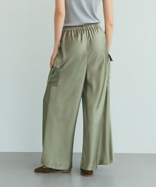 GRACE CONTINENTAL ダブルサテンイージーパンツ カーキ