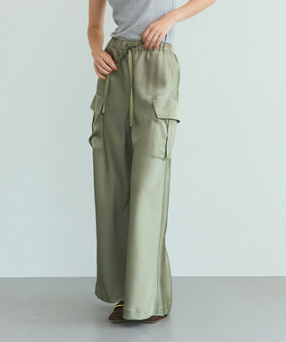 グレースコンチネンタル　サテンカーゴパンツ カーキ　2024S/S バックサテンカーゴパンツ / GRACE CONTINENTAL | GRACE