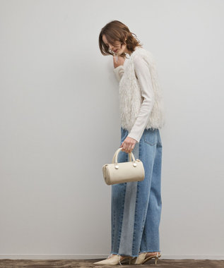 GRACE CONTINENTAL サイドラインデニムパンツ ブルー