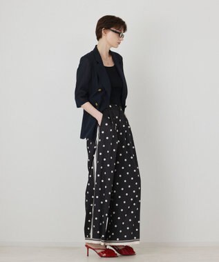 GRACE CONTINENTAL ドットツイルパンツ ブラック