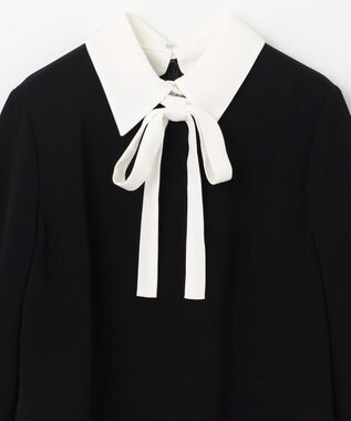 GRACE CONTINENTAL ダブルクロスドレス バイカラー