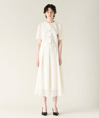 GRACE CONTINENTAL レースタックスカート ホワイト