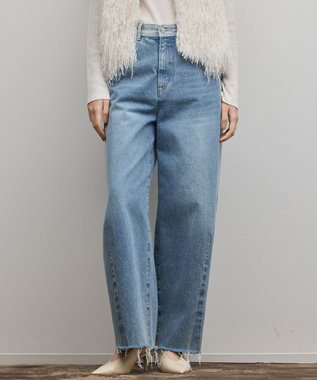 GRACE CONTINENTAL サイドラインデニムパンツ ブルー