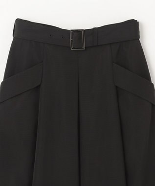 GRACE CONTINENTAL グログランタックフレアスカート ブラック