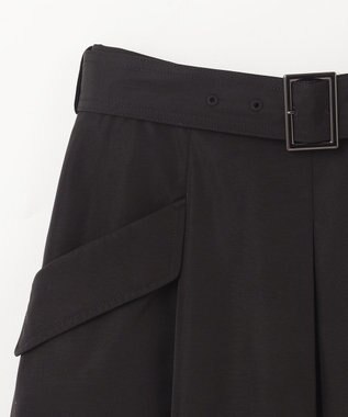 GRACE CONTINENTAL グログランタックフレアスカート ブラック