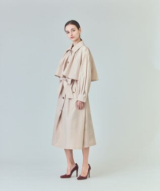 GRACE CONTINENTAL タッサードレスコート ベージュ