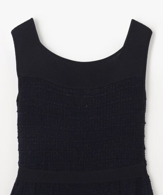 GRACE CONTINENTAL ツイードマーメイドニットワンピース ブラック