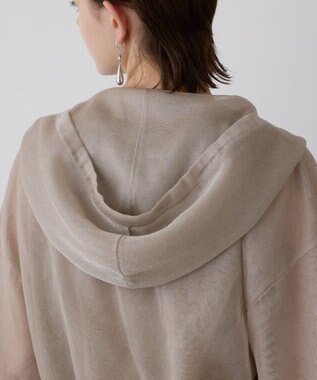 GRACE CONTINENTAL シアーニットパーカー ベージュ