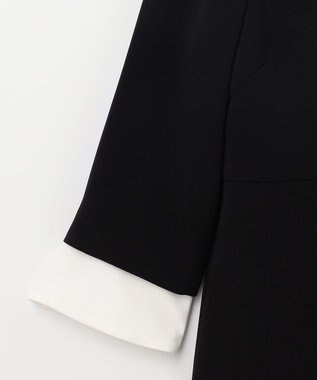 GRACE CONTINENTAL ダブルクロスドレス バイカラー