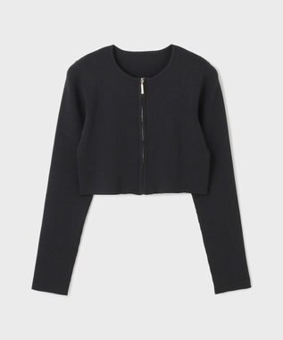 GRACE CONTINENTAL ショートリブニットカーディガン ブラック