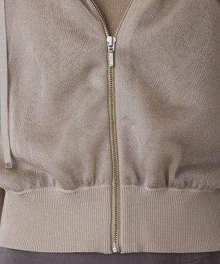 GRACE CONTINENTAL シアーニットパーカー ベージュ