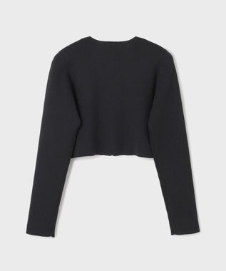 GRACE CONTINENTAL ショートリブニットカーディガン ブラック