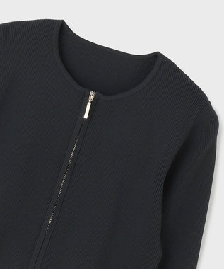 GRACE CONTINENTAL ショートリブニットカーディガン ブラック