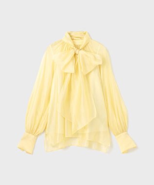 GRACE CONTINENTAL - 新品[グレースコンチネンタル］25SS シアーボウタイブラウス　イエロー シアーボウタイブラウス / GRACE CONTINENTAL | GRACE