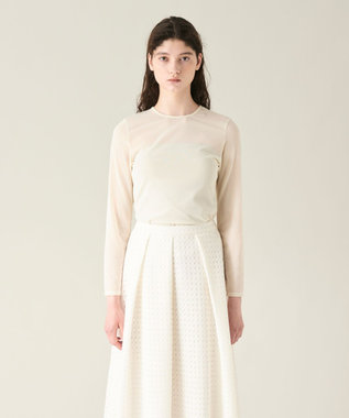 GRACE CONTINENTAL チュールシアートップ キナリ