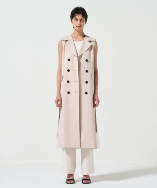 GRACE CONTINENTAL バックプリーツトレンチワンピース ベージュ