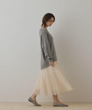 GRACE CONTINENTAL チュールティアードスカート キナリ