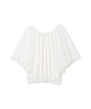 GRACE CONTINENTAL レイヤードチュールトップ ホワイト