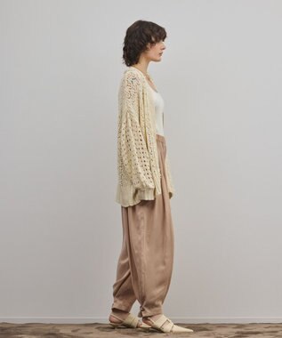 GRACE CONTINENTAL zipミドルニットカーディガン キナリ