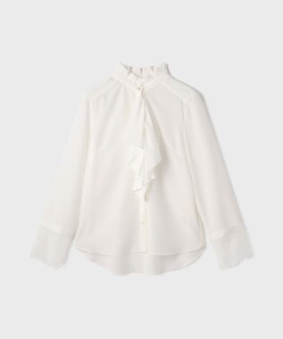 GRACE CONTINENTAL ラッフルブラウス ホワイト