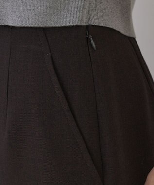 GRACE CONTINENTAL ウールギャバミニスカート ブラウン