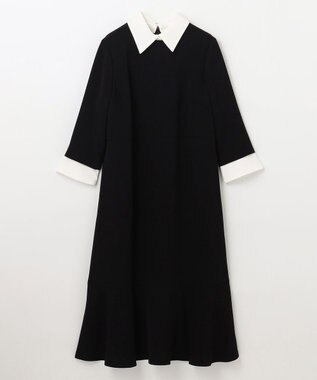 GRACE CONTINENTAL ダブルクロスドレス バイカラー