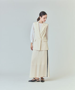 GRACE CONTINENTAL ラインビジューロングスカート キナリ