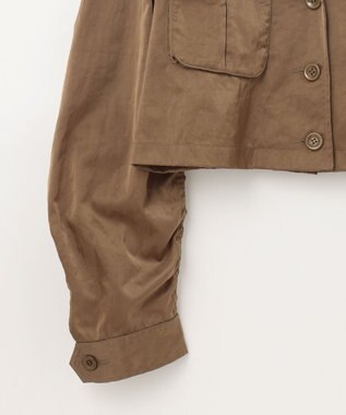 GRACE CONTINENTAL クロップドミリタリージャケット カーキ