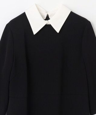 GRACE CONTINENTAL ダブルクロスドレス バイカラー