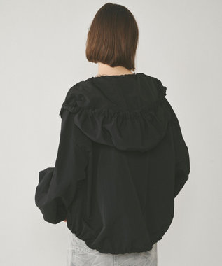 GRACE CONTINENTAL ナイロンバルーンフードジャケット ブラック