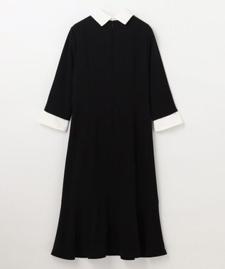 GRACE CONTINENTAL ダブルクロスドレス バイカラー